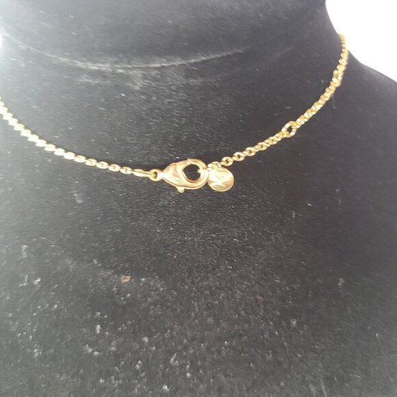 Stella & Dot Retro Gold-Tone Geometric Crystal Necklace - Picture 4 of 5